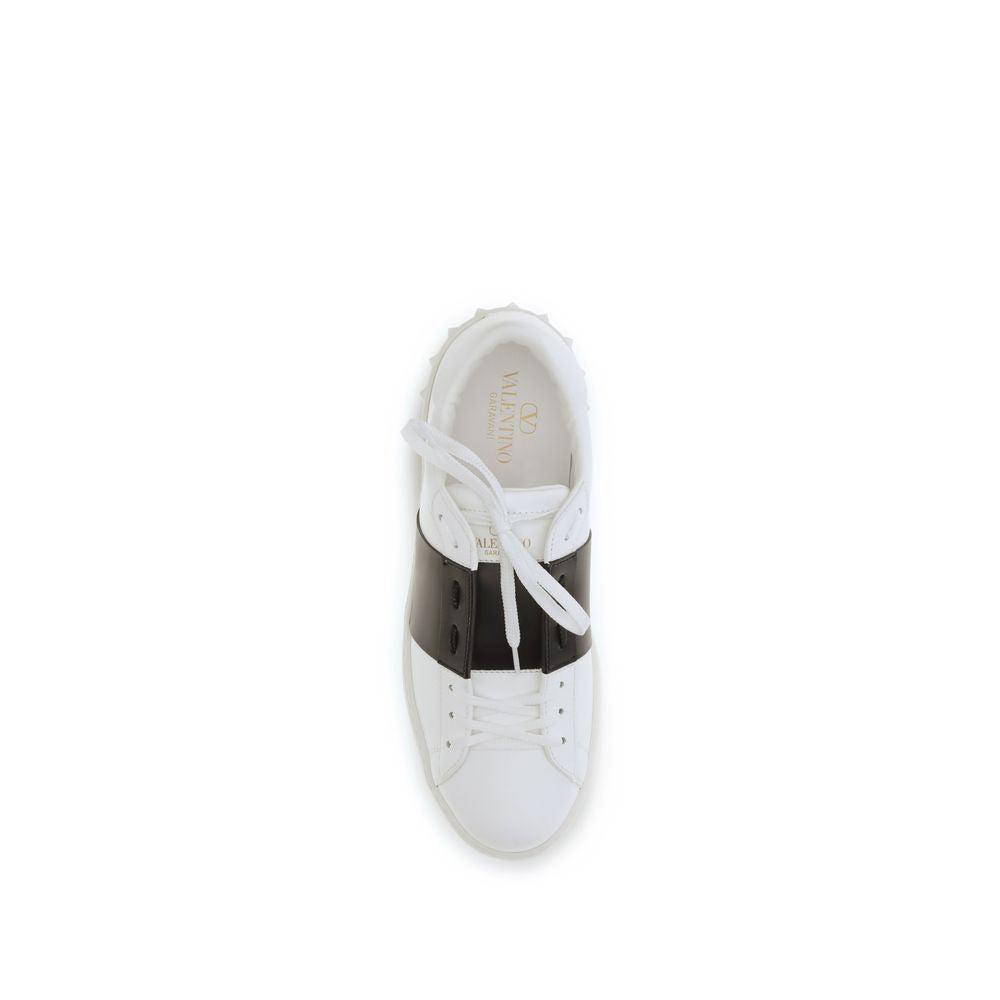 Valentino Garavani Blue Calf Leather Bos Taurus Low Top Sneakers