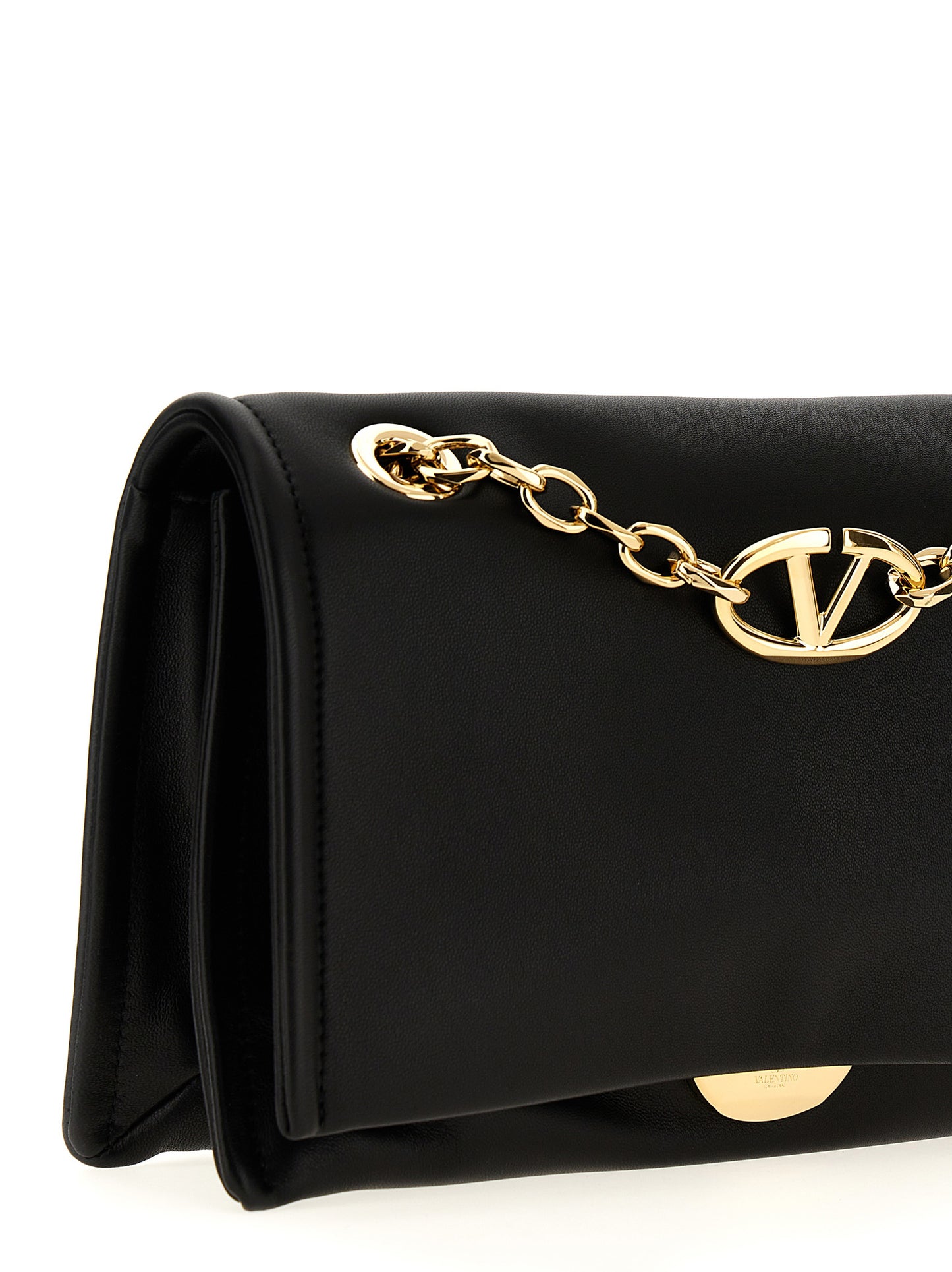 Valentino Garavani Black Lamb Leather Shoulder Bag