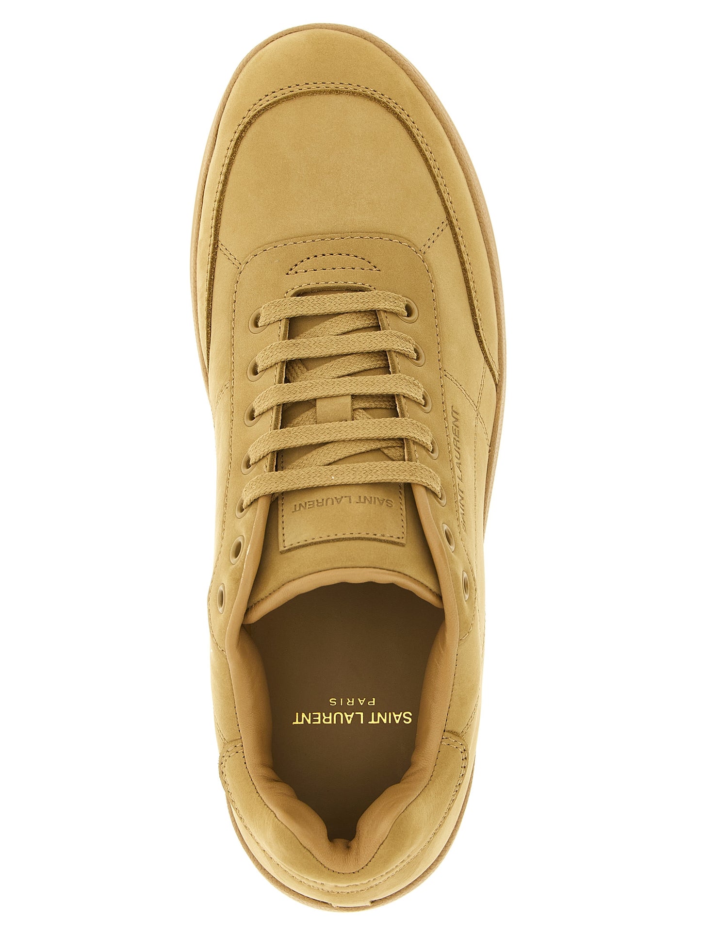 Saint Laurent Beige Calfskin Sneakers