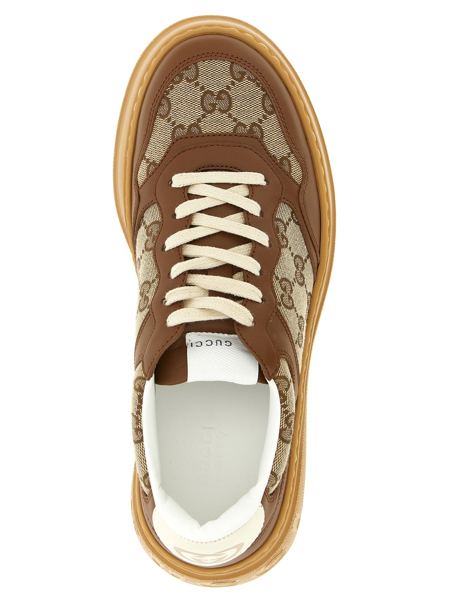 Gucci Brown Calfskin Chunky Sneakers
