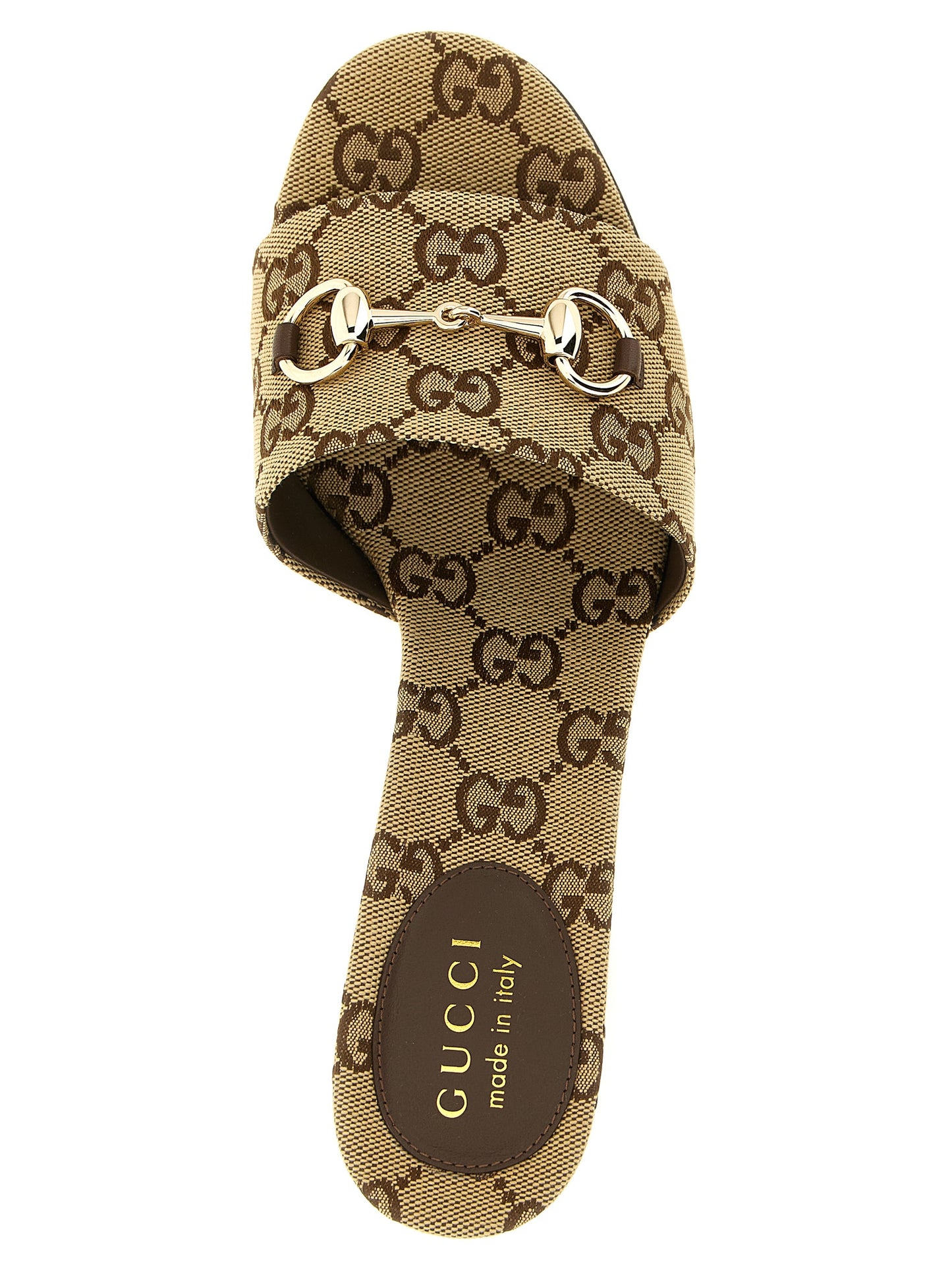Gucci Beige Cotton Slides