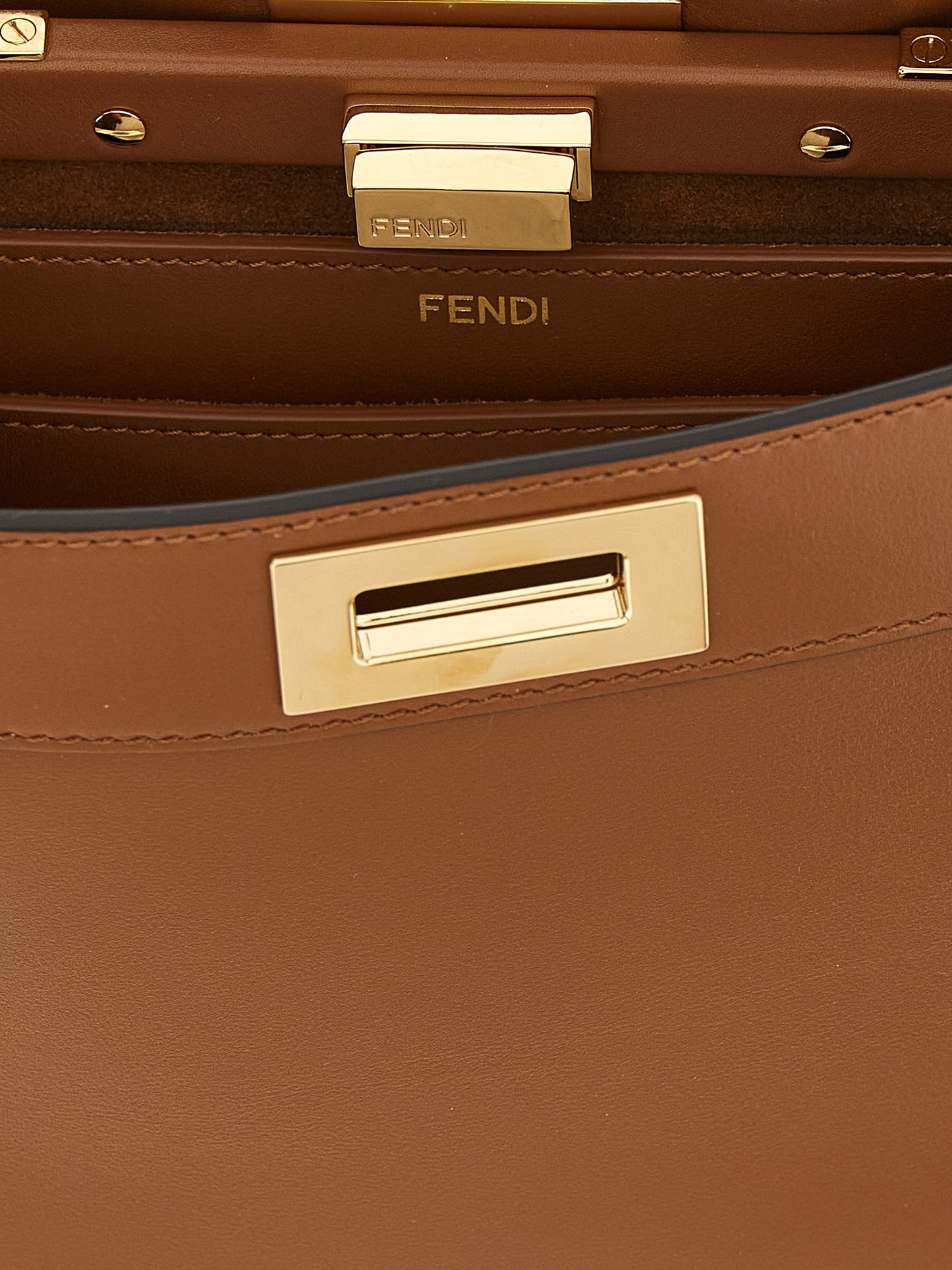 Fendi Brown Calfskin Crossbody Bag