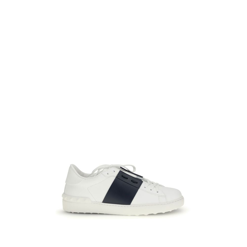 Valentino Garavani Blue Calf Leather Bos Taurus Low Top Sneakers