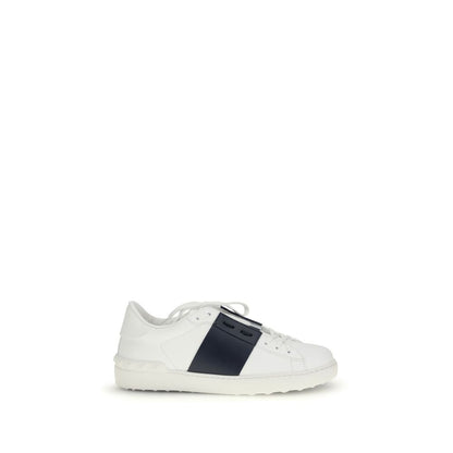 Valentino Garavani Blue Calf Leather Bos Taurus Low Top Sneakers