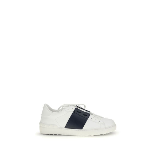 Valentino Garavani Blue Calf Leather Bos Taurus Low Top Sneakers