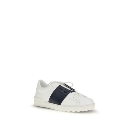 Valentino Garavani Blue Calf Leather Bos Taurus Low Top Sneakers