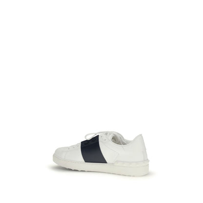 Valentino Garavani Blue Calf Leather Bos Taurus Low Top Sneakers