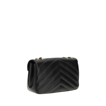 Saint Laurent Black Lamb Ovis Aries Aries Shoulder Bag