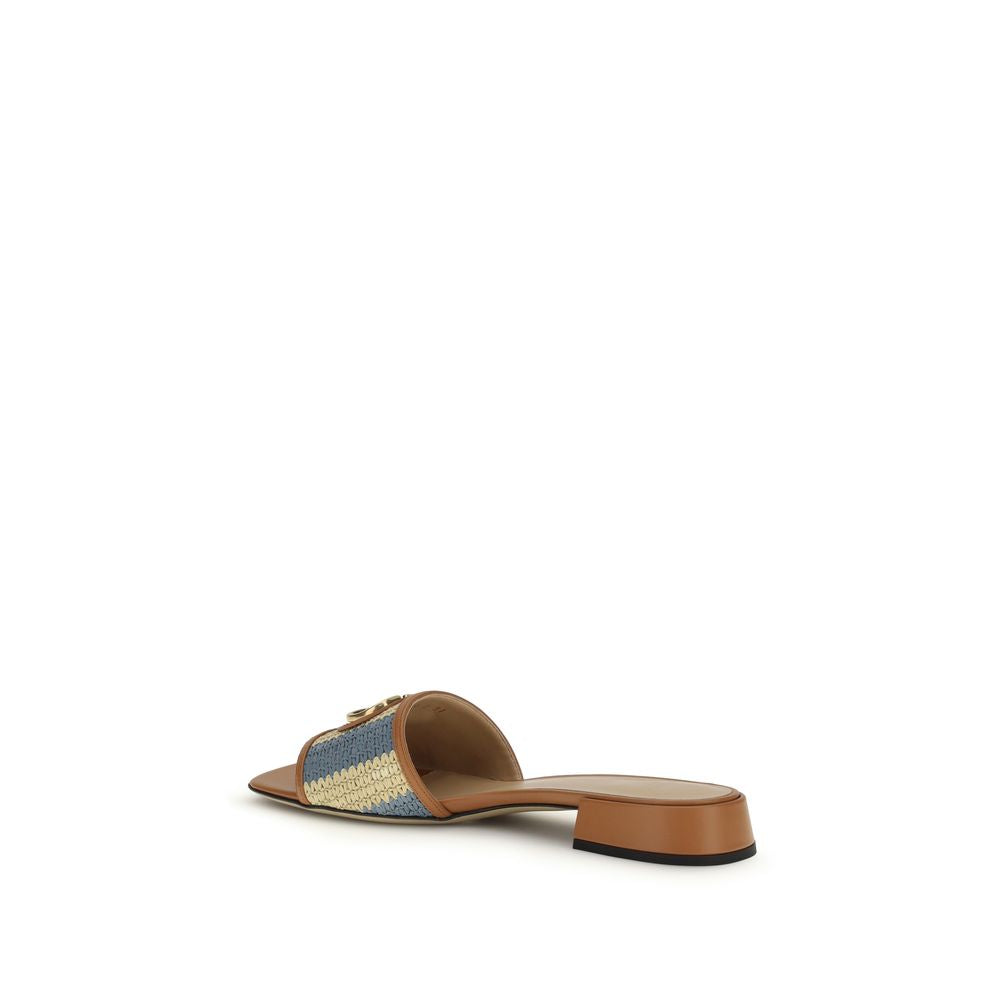 Valentino Garavani Multicolor Viscose Flat Sandals