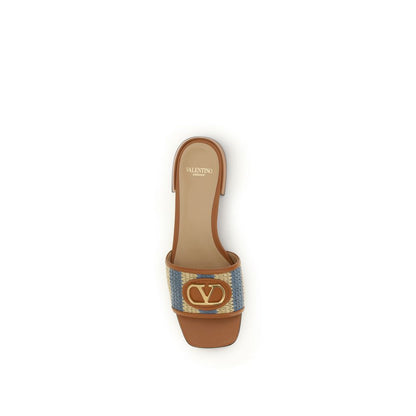 Valentino Garavani Multicolor Viscose Flat Sandals