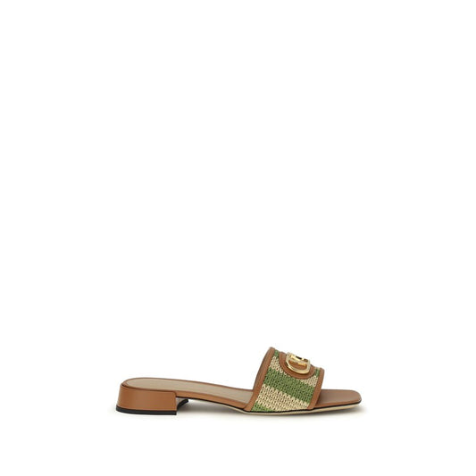 Valentino Garavani Multicolor Viscose Flat Sandals