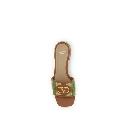 Valentino Garavani Multicolor Viscose Flat Sandals