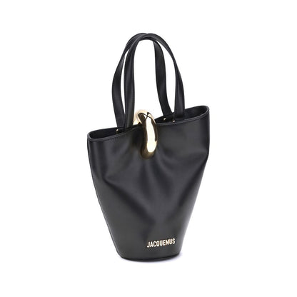 Jacquemus Black Calf Leather Bos Taurus Backet Bag