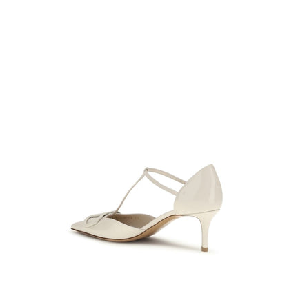 Valentino Garavani Beige Calf Leather Bos Taurus High Heel Pumps