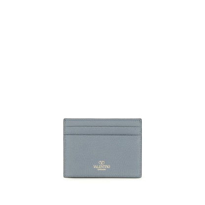 Valentino Garavani Blue Calf Leather Bos Taurus Wallet