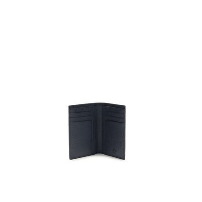 Valentino Garavani Blue Calf Leather Bos Taurus Wallet