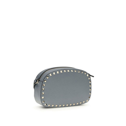 Valentino Garavani Blue Calf Leather Bos Taurus Shoulder Bag