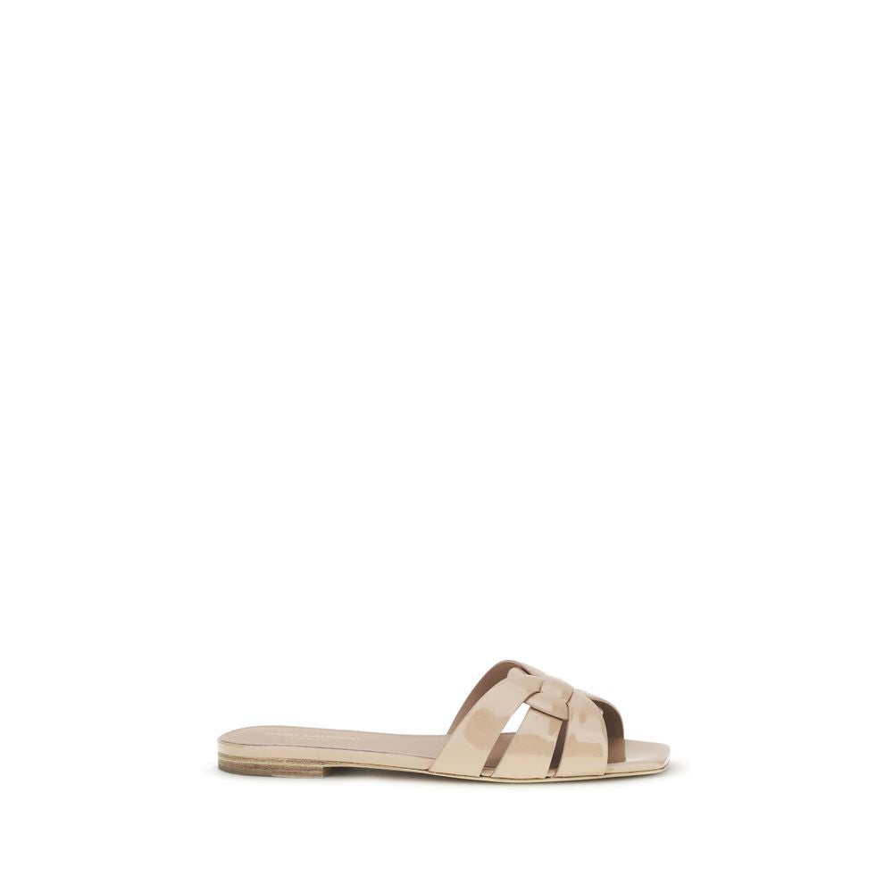 Saint Laurent Multicolor Calf Leather Bos Taurus Flat Sandals