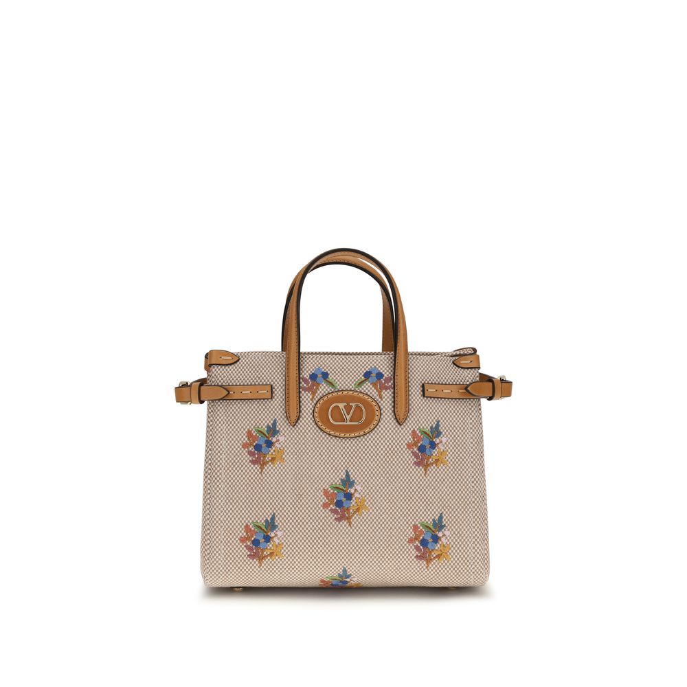Valentino Garavani Beige Cotton Handbag
