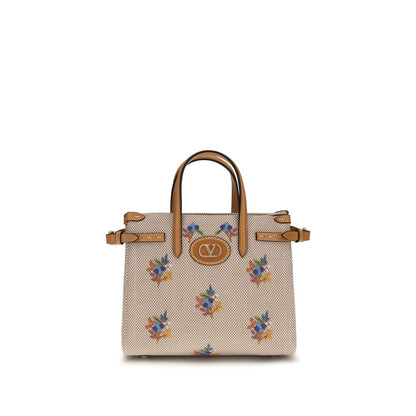 Valentino Garavani Beige Cotton Handbag