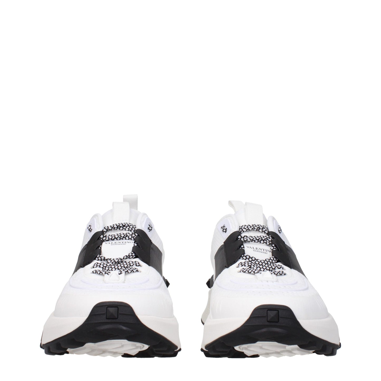 Valentino Garavani White Fabric Athletic Sneakers