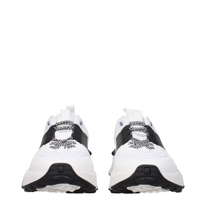 Valentino Garavani White Fabric Athletic Sneakers