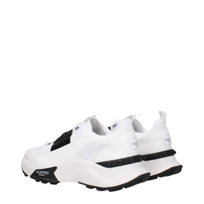Valentino Garavani White Fabric Athletic Sneakers
