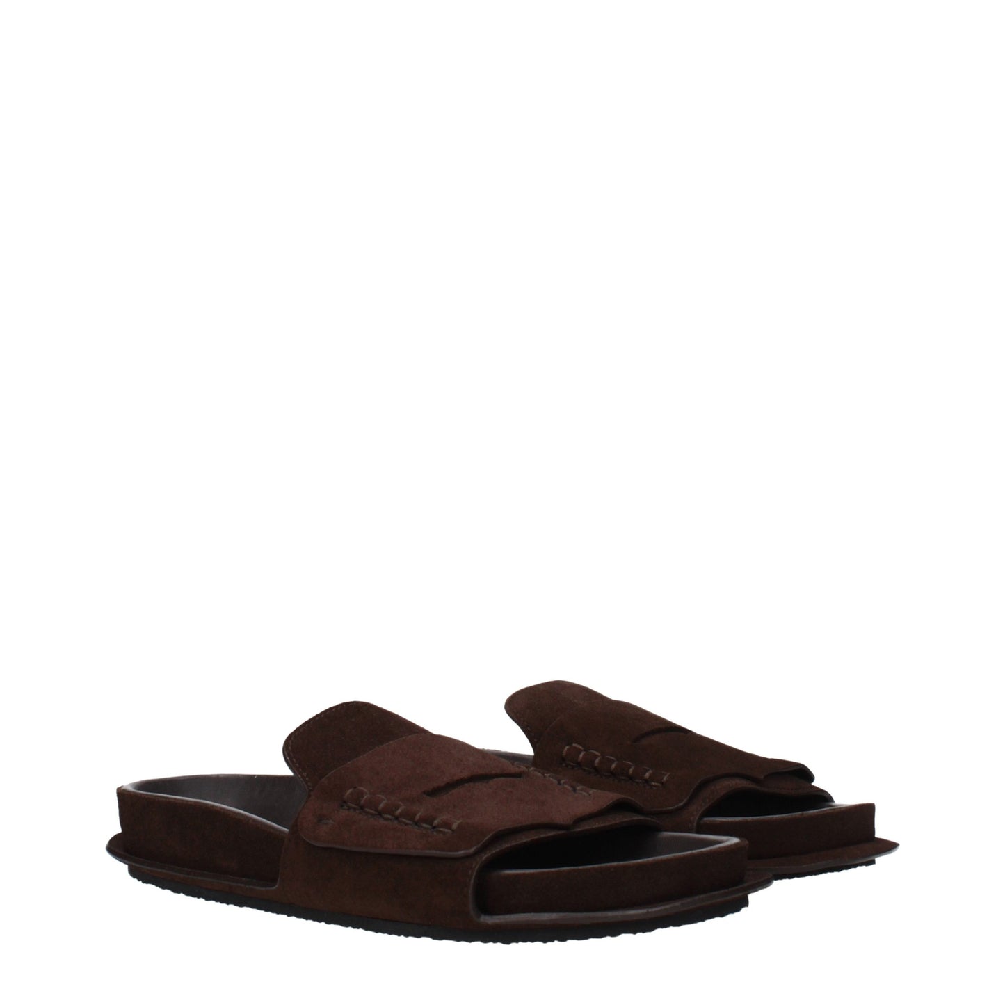 Jacquemus Brown Leather Slippers