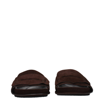 Jacquemus Brown Leather Slippers