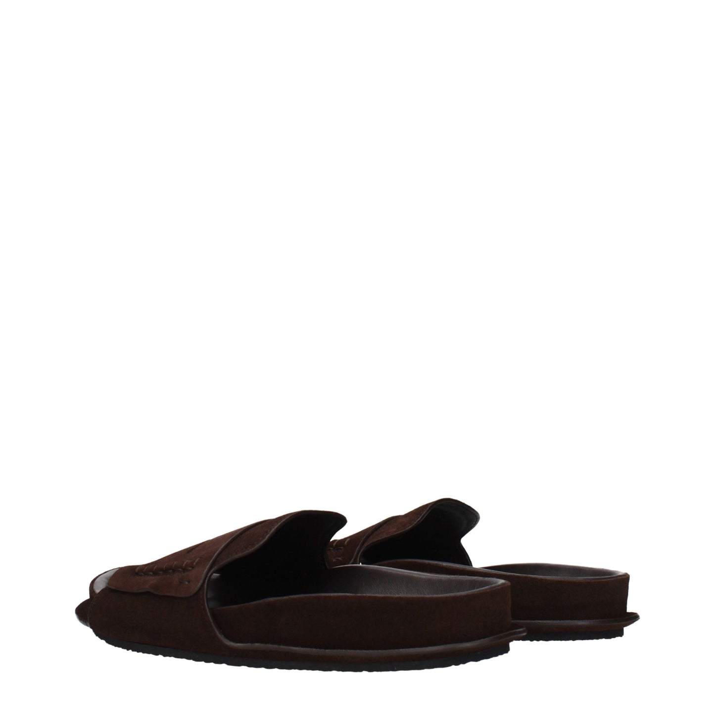 Jacquemus Brown Leather Slippers
