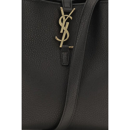 Saint Laurent Black Calf Leather Bos Taurus Backet Bag