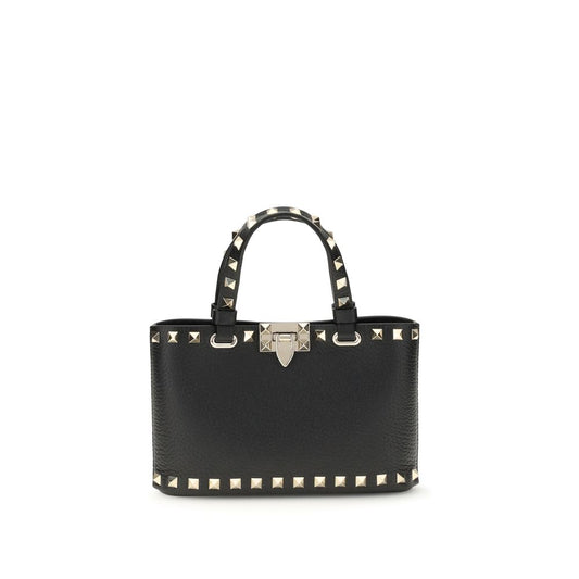 Valentino Garavani Black Calf Leather Bos Taurus Handbag