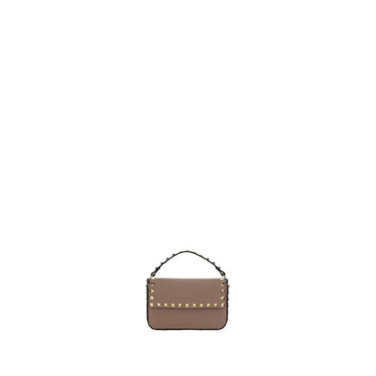 Valentino Garavani Beige Calf Leather Bos Taurus Shoulder Bag