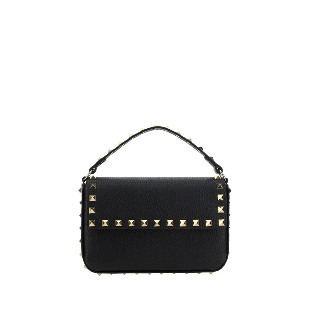 Valentino Garavani Black Calf Leather Bos Taurus Shoulder Bag