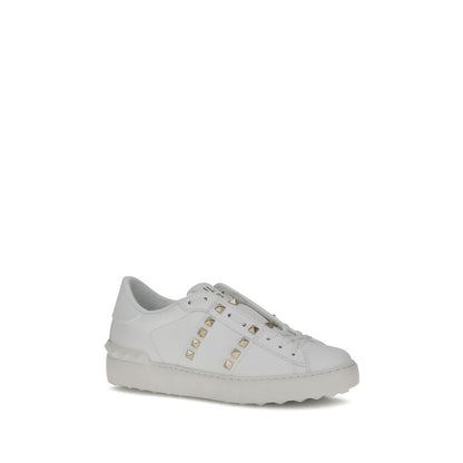 Valentino Garavani White Calf Leather Bos Taurus Sneakers