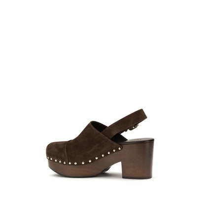 Chloé Brown Calf Leather Bos Taurus Clogs
