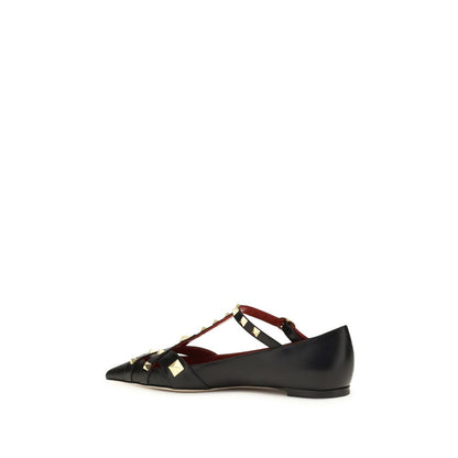 Valentino Garavani Black Goatskin Ballet Flats