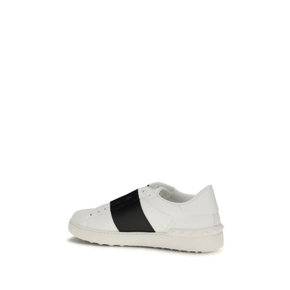 Valentino Garavani White Calf Leather Bos Taurus Low Top Sneakers
