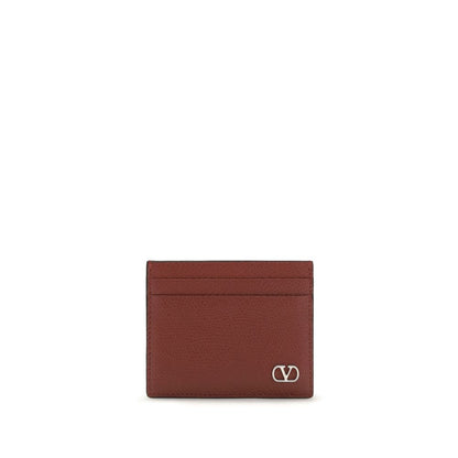Valentino Garavani Bordeaux Calf Leather Bos Taurus Wallet
