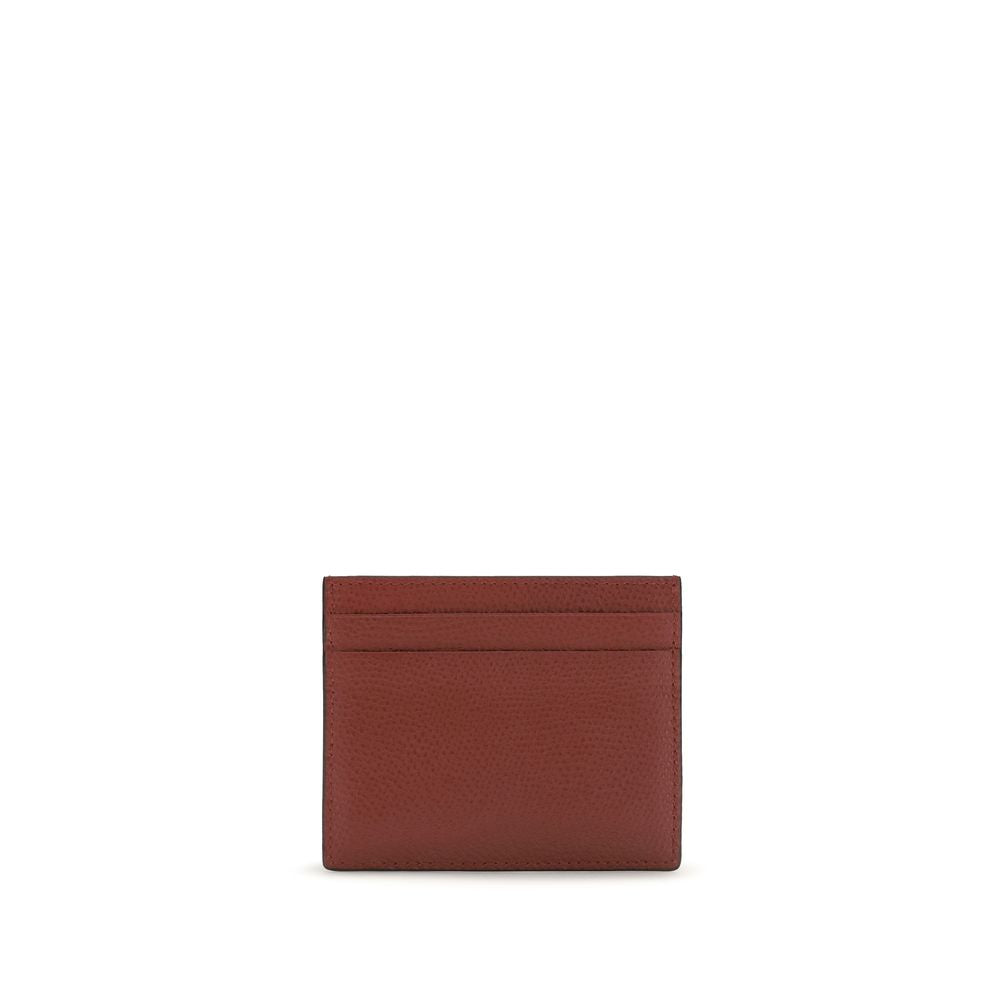 Valentino Garavani Bordeaux Calf Leather Bos Taurus Wallet