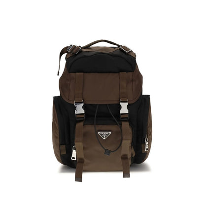 Prada Brown Recycled Polyamide Backpack