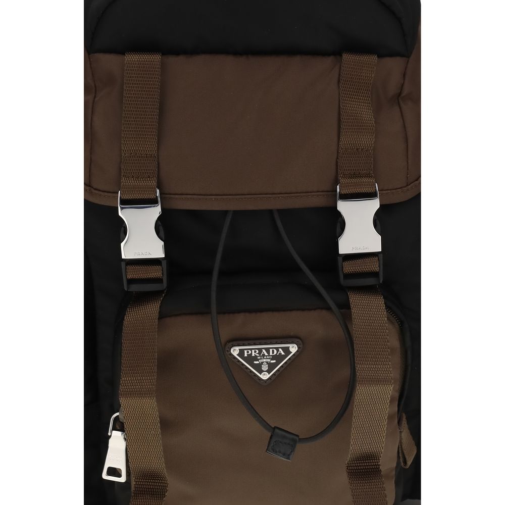 Prada Brown Recycled Polyamide Backpack
