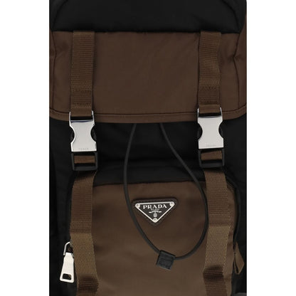 Prada Brown Recycled Polyamide Backpack