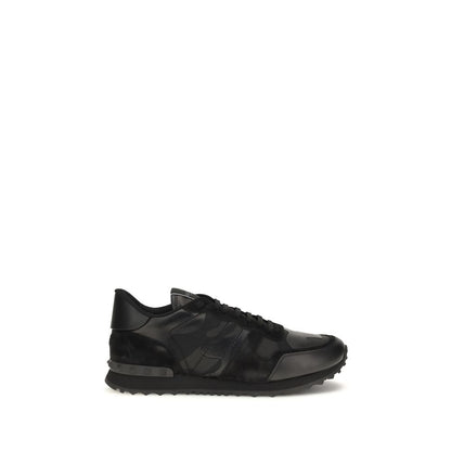 Valentino Garavani Black Polyester Athletic Sneakers
