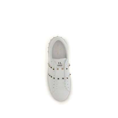 Valentino Garavani White Calf Leather Bos Taurus Sneakers