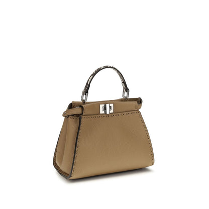 Fendi Beige Calf Leather Bos Taurus Handbag