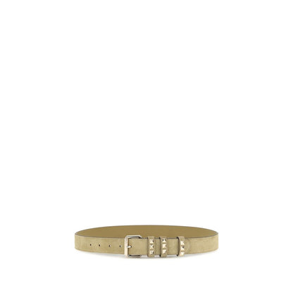Valentino Garavani Beige Suede Leather Regular Belt
