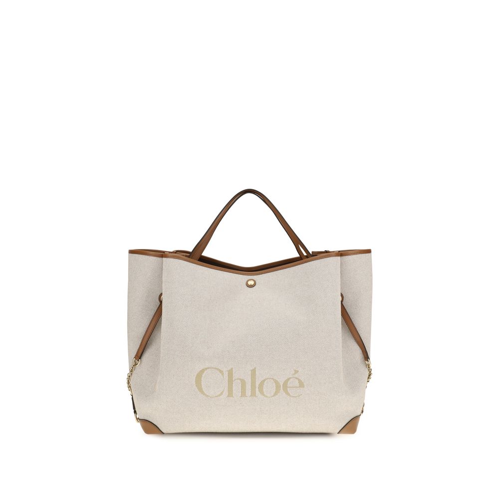 Chloé Beige Cotton Shoulder Bag