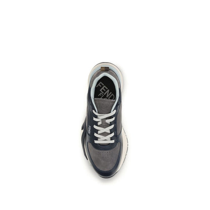 Fendi Multicolor Calf Leather Bos Taurus Athletic Sneakers