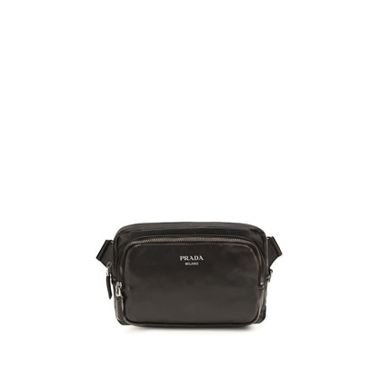 Prada Brown Calf Leather Bos Taurus Shoulder Bag